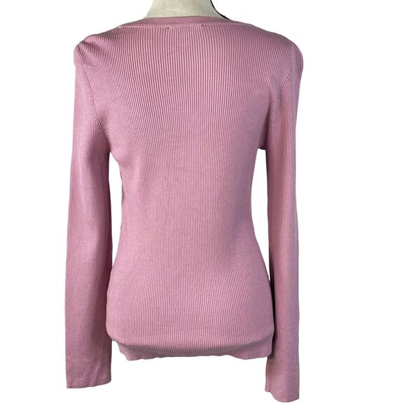 INC International Concept Large Sweater Long Sleeve Keyhole Cut-Out Neck Ribbed - Picture 3 of 7